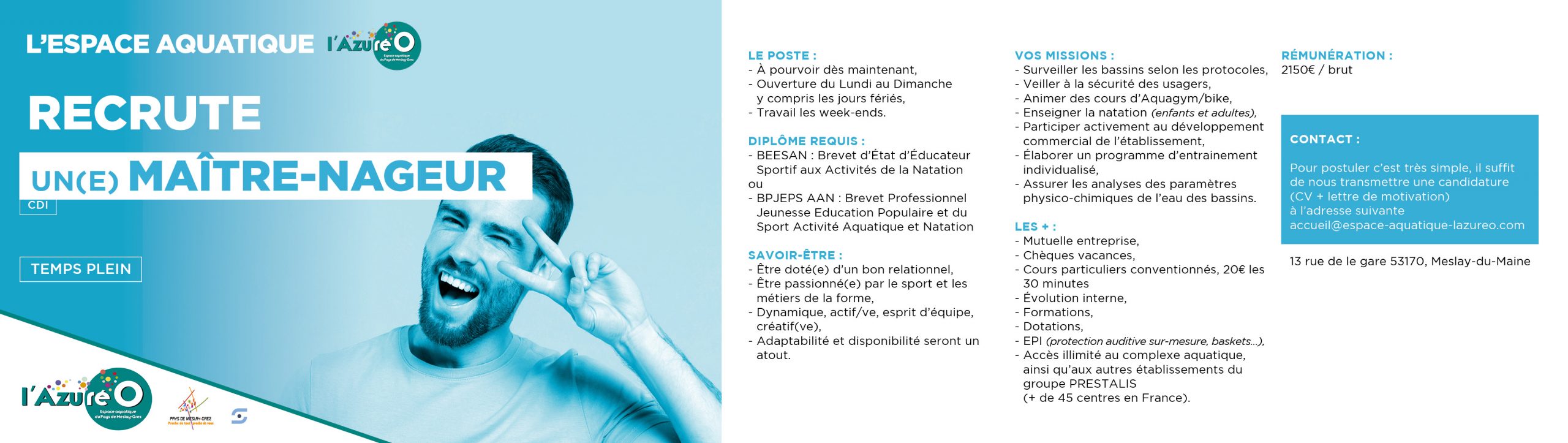 L'ESPACE AQUATIQUE RECRUTE